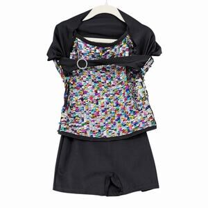 Curtain Call Dance Costume Girls Leotard Sz CSM Child Small Sequin